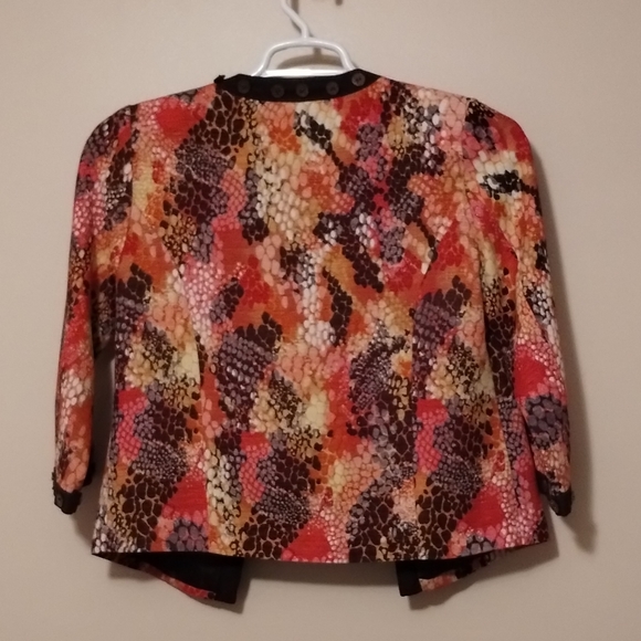 Vintage Trenz by Theresa Renz, Silk Blend Animal Print Jacket Size Small EUC - Picture 2 of 9